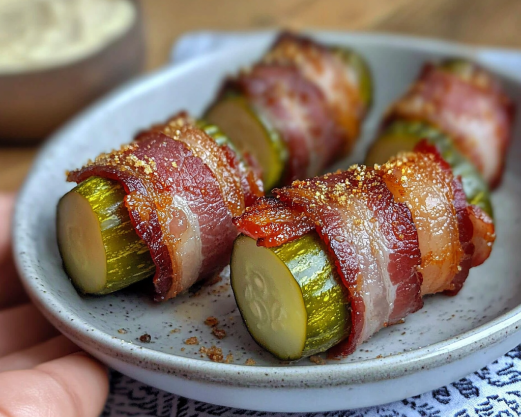 Bacon Wrapped Pickles Smoked