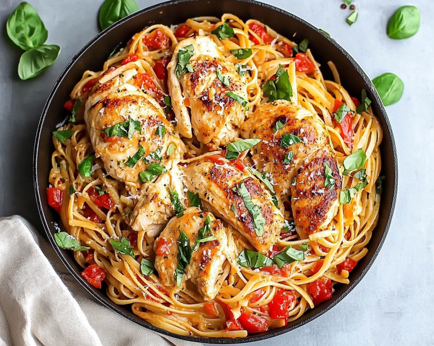 bruschetta chicken pasta