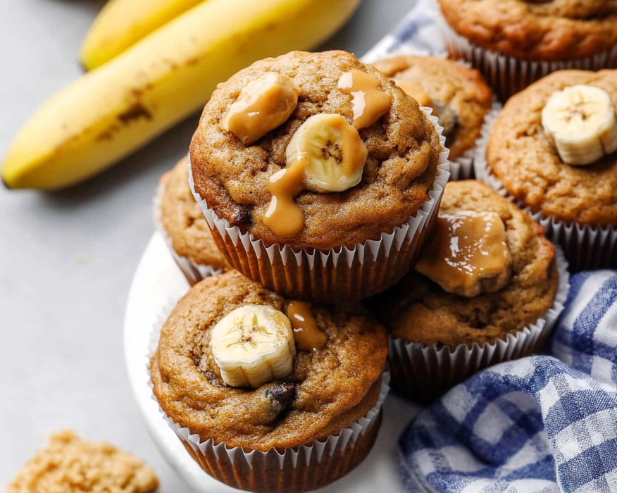 Peanut Butter Banana Muffins