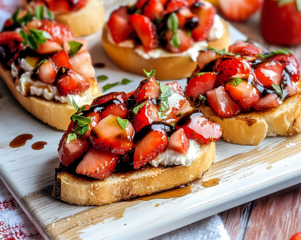 Strawberry Balsamic Bruschetta