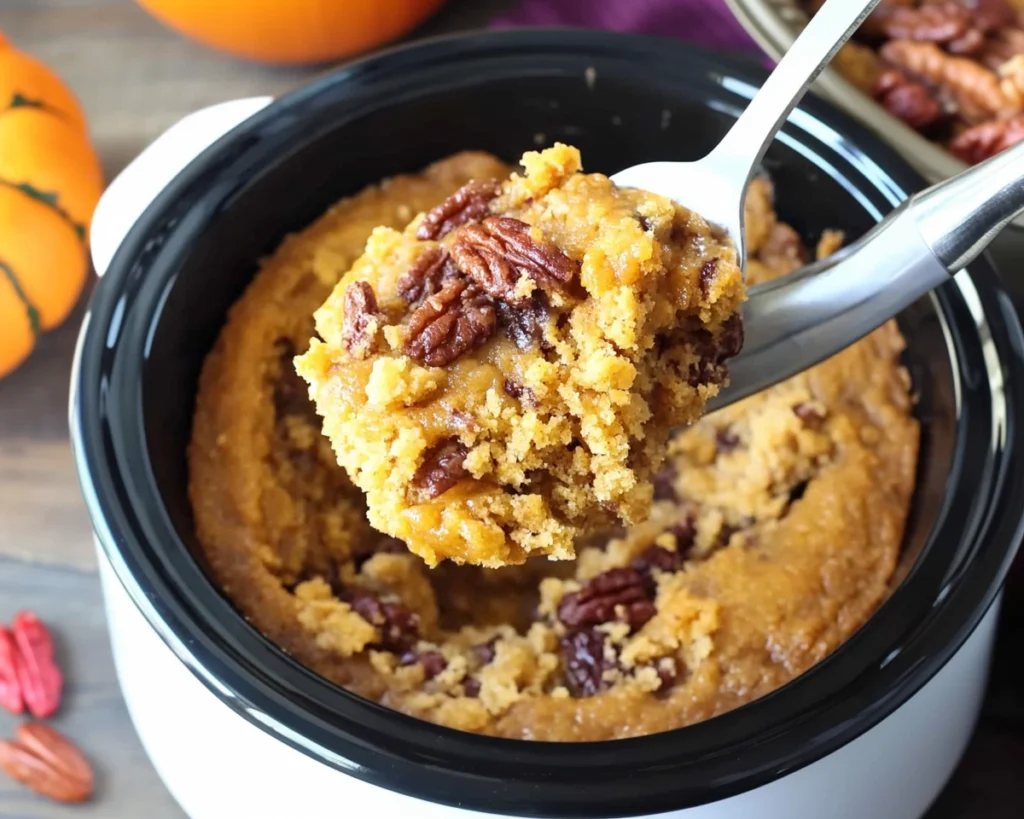 Crockpot Pumpkin Dump Cake