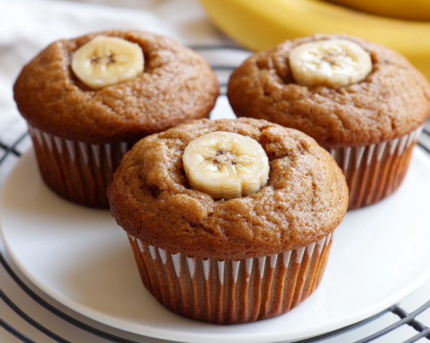 Flourless Peanut Butter Banana Muffins