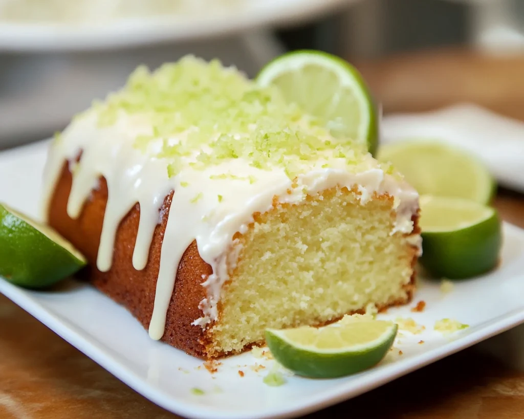 Key Lime Pound Cake with Key Lime Cream Cheese Icing