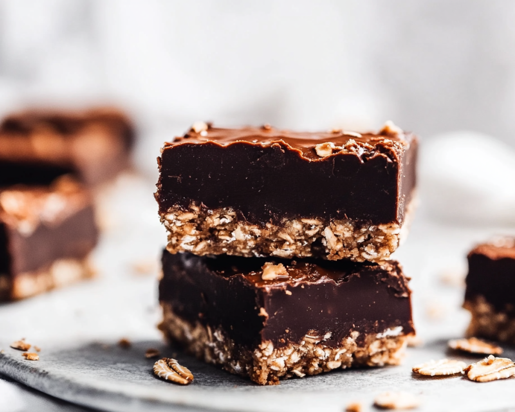 No bake chocolate peanut butter bars oatmeal