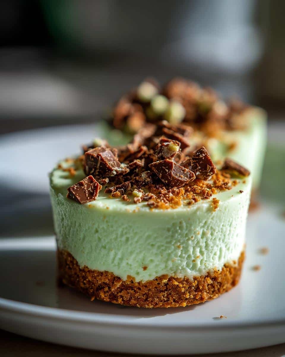 Andes Mint Mini Cheesecakes -  St. Patrick's Day - detail 1