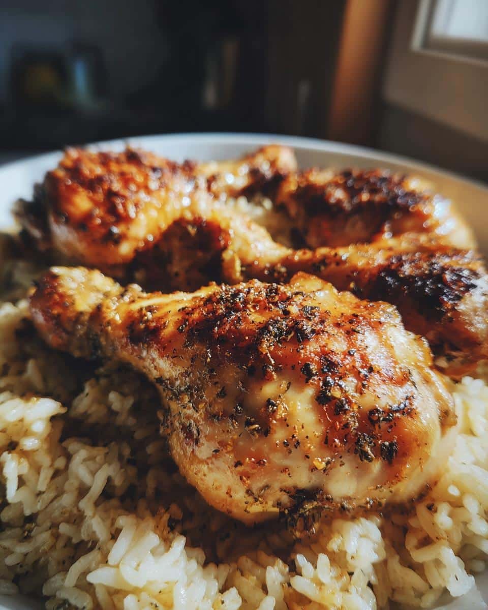 Baked Chicken Legs and Rice - detail 2