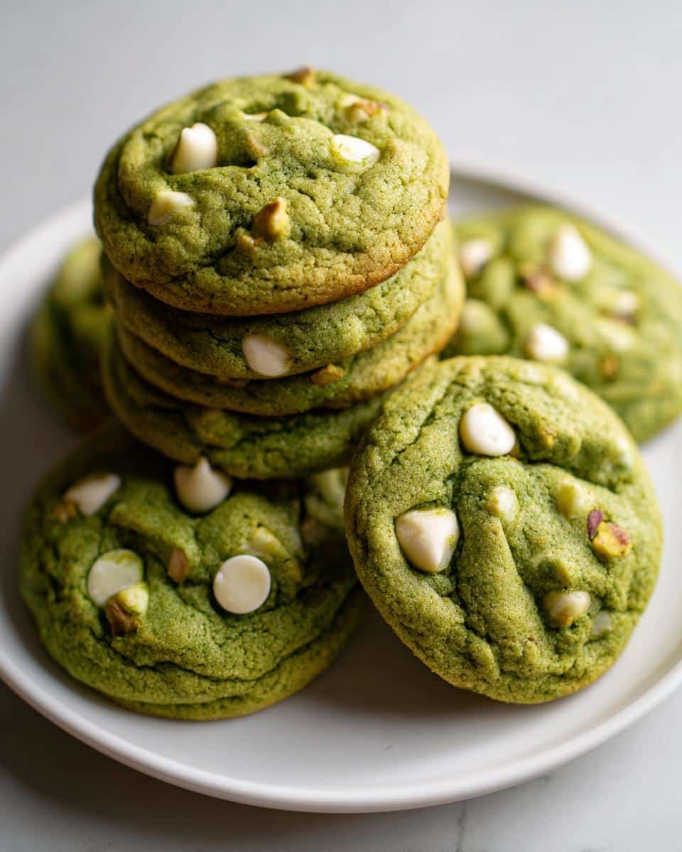 Soft and Chewy Pistachio Pudding Cookies - St. Patrick's Day - detail 1