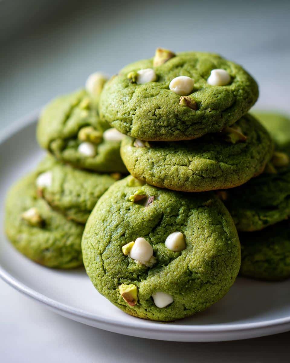 Soft and Chewy Pistachio Pudding Cookies - St. Patrick's Day - detail 3