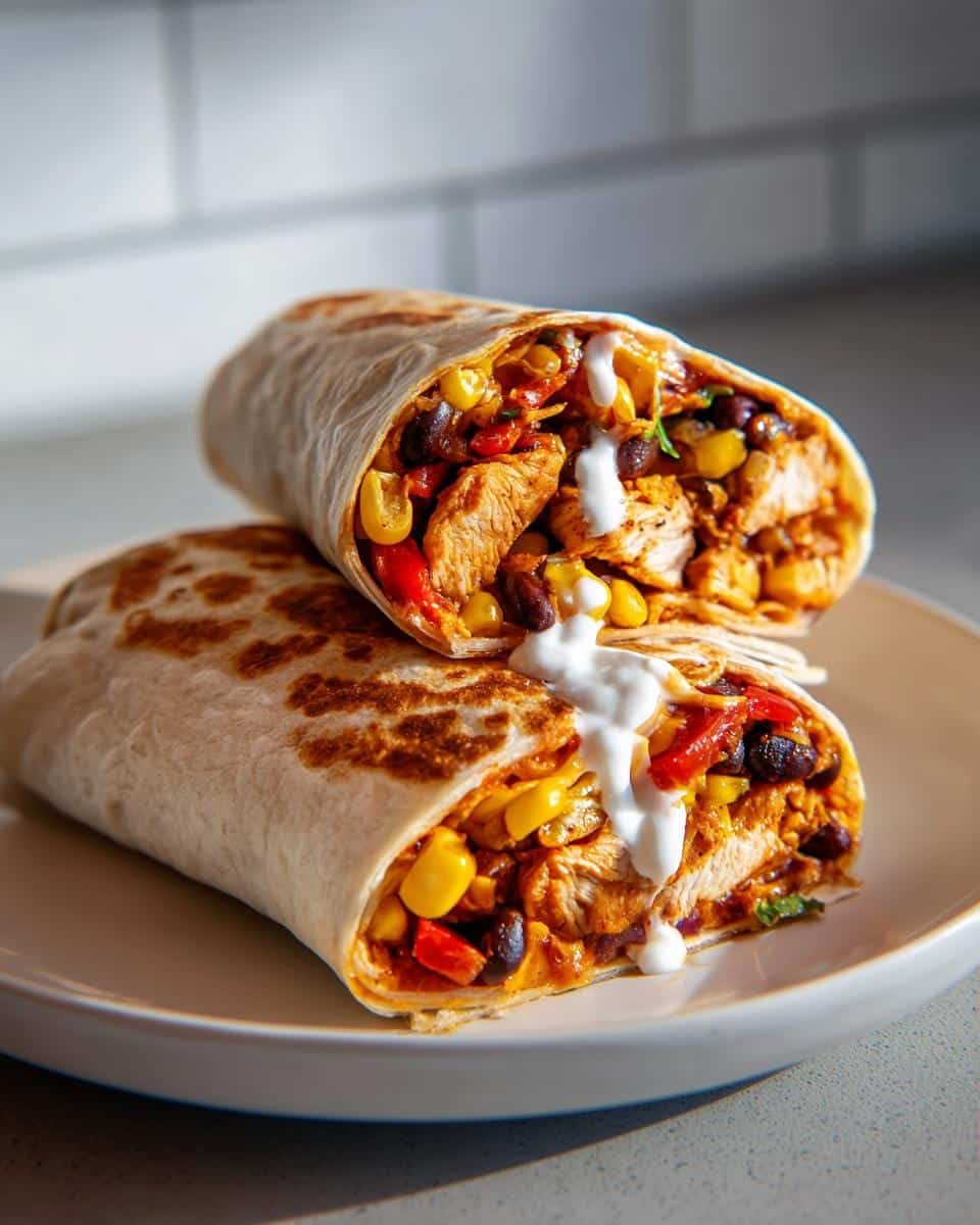 Southwest Chicken Wraps - detail 2