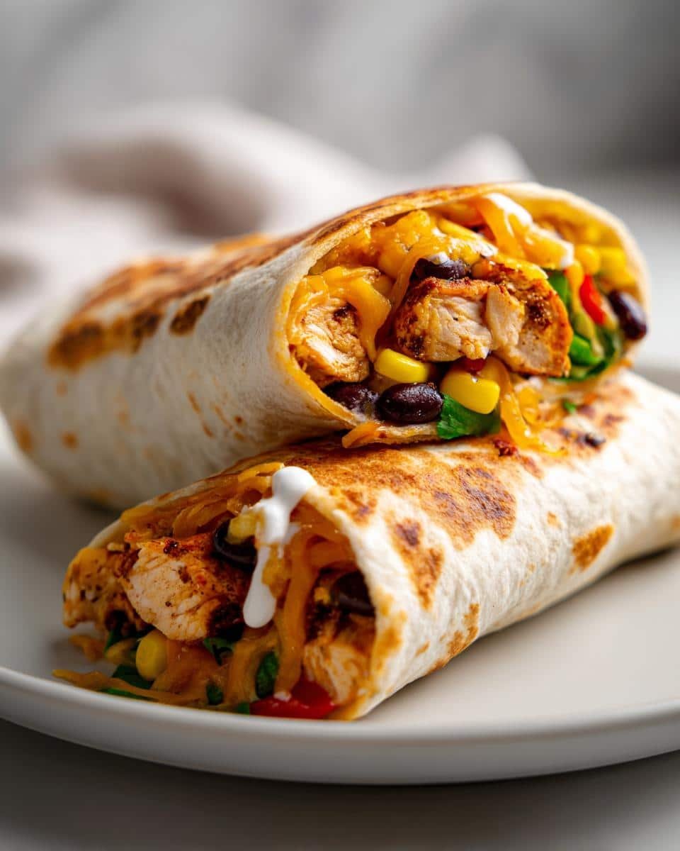 30-Minute Southwest Chicken Wraps: Irresistibly Juicy & Flavorful